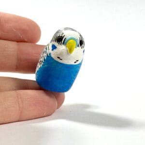 Featherlight Talimal parakeet Totem by Hodge Podge Art Studio