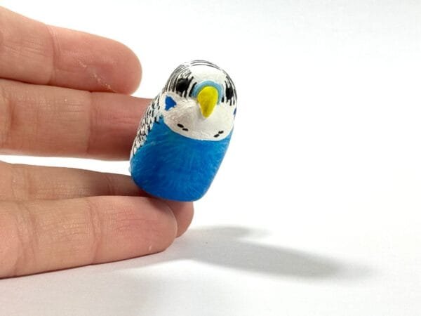 Featherlight Talimal parakeet Totem by Hodge Podge Art Studio