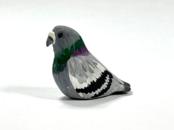 Featherlight Talimal rock dove Totem by Hodge Podge Art Studio