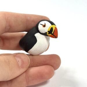 Featherlight Talimal puffin Totem by Hodge Podge Art Studio