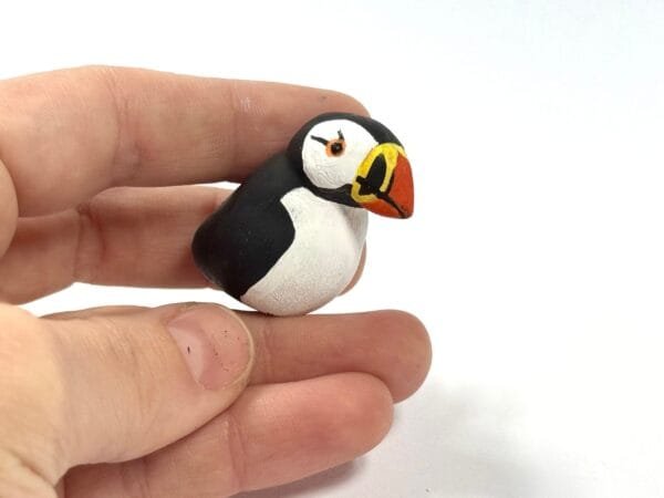 Featherlight Talimal puffin Totem by Hodge Podge Art Studio