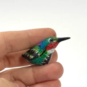 Handmade Featherlight Talimal hummingbird in polymer clay