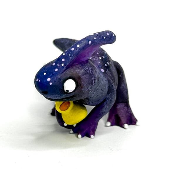 Handmade Jurassic Zubaloo Saurolophus sculpture by Hodge Podge Art Studio