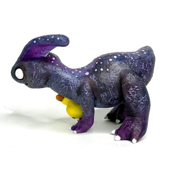 Jurassic Zubaloo Saurolophus sculpture by Hodge Podge Art Studio