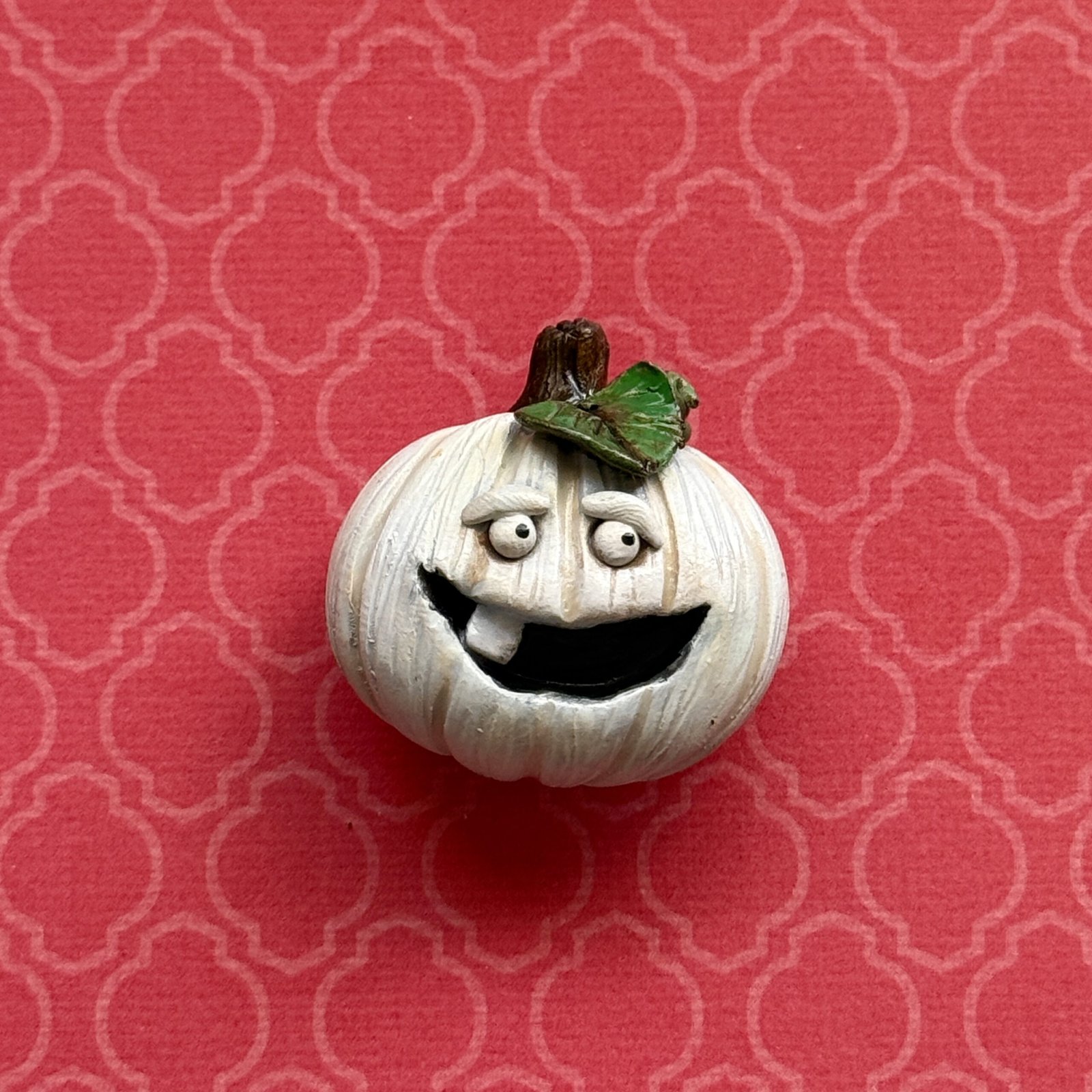 White Jack-o’-Lantern Magnet