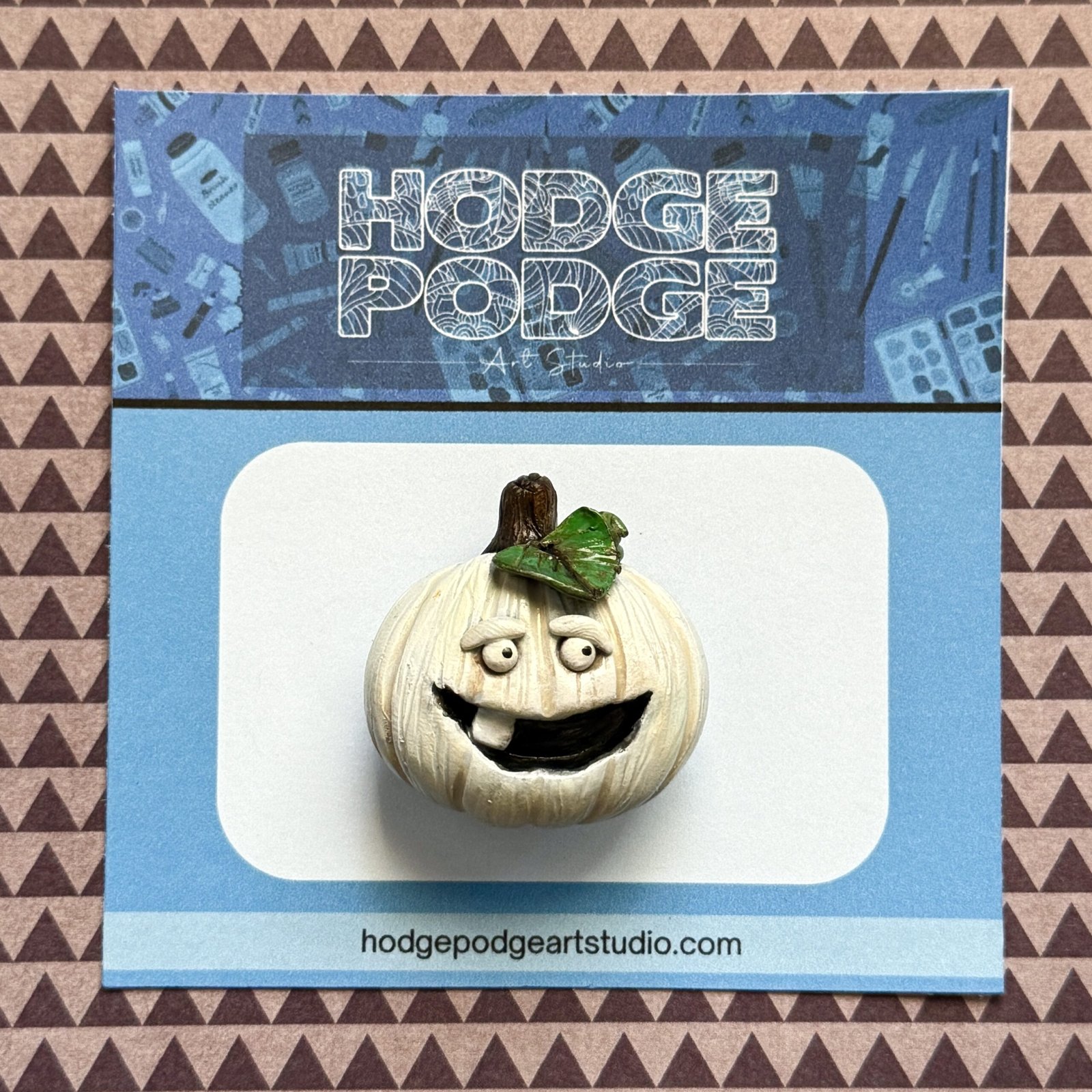 White Jack-o’-Lantern Magnet - Image 3